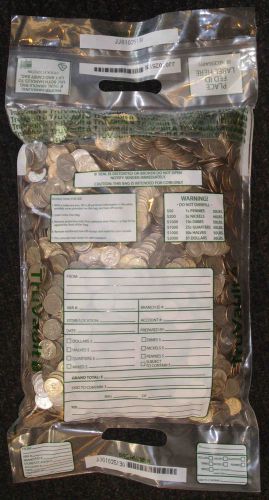 Coin transport &amp; deposit bags, clear, 10/pack for sale