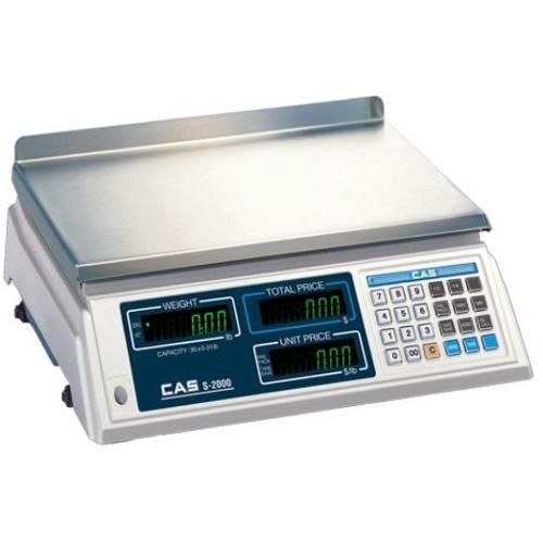 CAS S-2000 Legal for Trade Price Computing Scale 30 lb x 0.01 lb
