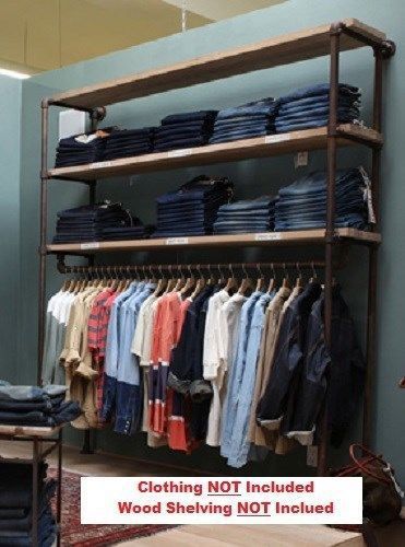 Clothing Garment Wall Rack 60&#034; Wide