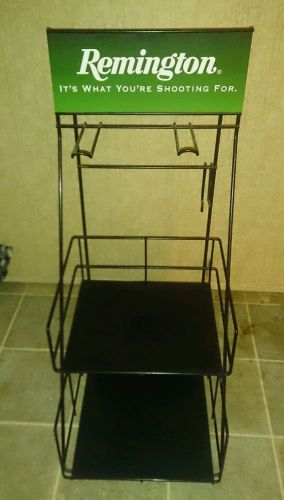 Remington 2 shelf and hook display stand 27 1/2&#034; tall 11 1/4&#034; wide
