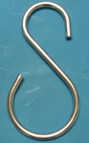 S-Shape Hanger Hooks Clothing Display Hook 4&#034;H  11/64&#034; Thick ZINC Lot of 10