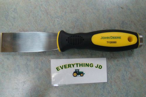John Deere 1-1/4&#034; Stainless Steel Scraper with Grip Handle - TY26560