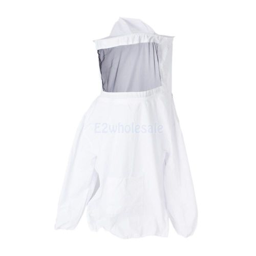 One Piece Beekeeping Veil Suit Jacket Smock Bee Pest Protective Dress Equip Tool