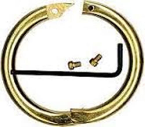 Bull Nose Ring Brass Dairy Beef Cattle Medium 3&#034;  w/Screws Show Milking Cows