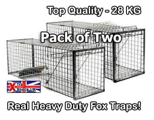 X-Tra Shock 5ft  Heavy Duty Galvanised Fox/Animal Trap PACK OF TWO!