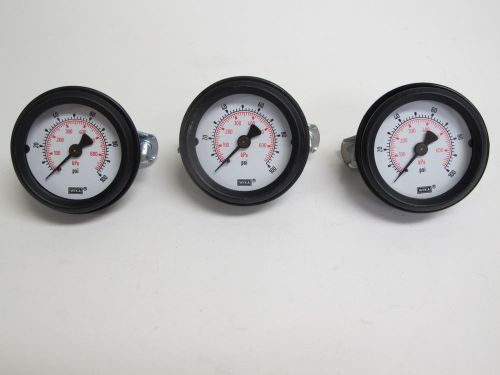 (3x) wika, panel mount pressure gauge 2&#034; (50mm), 0-100 psi, 1/8&#034; mpt for sale