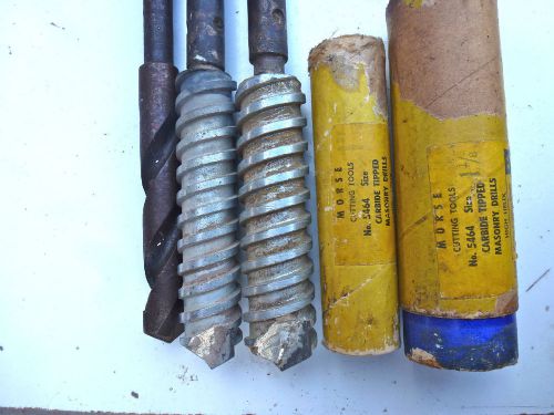 Extra long, carbide tipped masonry drill bits,lot of 3 for sale