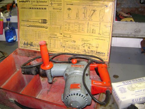 rotary hammer drill Hilti TE60 Chisel original case Concrete Chipping drilling