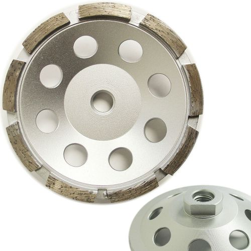 5” premium single row concrete diamond grinding cup wheel 5/8&#034;-11 thread arbor for sale