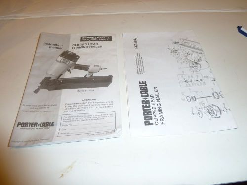 PORTER  CABLE  FC350A  FRAMING  NAILER  INSTRUCTION  MANUAL  WITH  PARTS  LIST