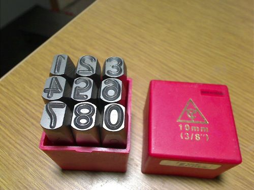 T &amp; E SET 3/8-INCH NUMBER PUNCH SET MODEL 8884