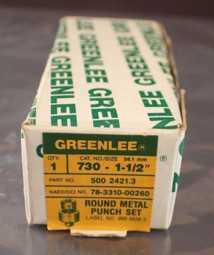 Greenlee 730 500 2421.3 Round Metal Punch 1-1/2&#034; - SHARP !!! (B12-387-1)