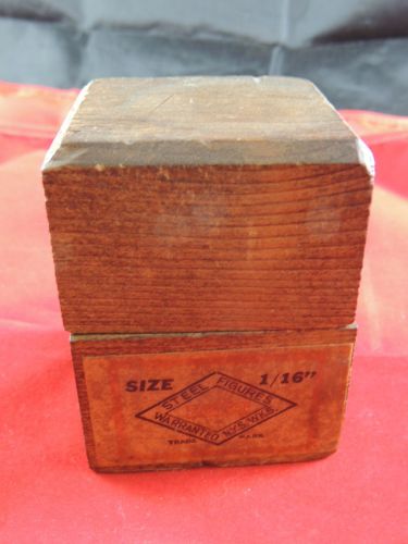 Vintage Best 1/16&#034; Steel Punch Stamp Die Set Numbers 0-9 With Original Wood Box