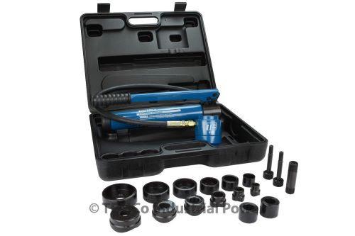 TEMCo HYDRAULIC KNOCKOUT PUNCH Electrical Conduit Hole Cutter Set KO Tool Kit