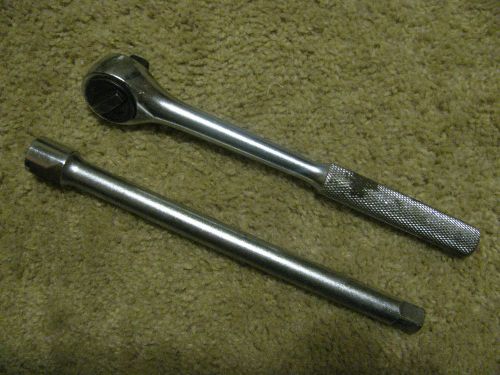 Kal tools 1/2 drive ratchet &amp; 9 inch extension 2 piece lot