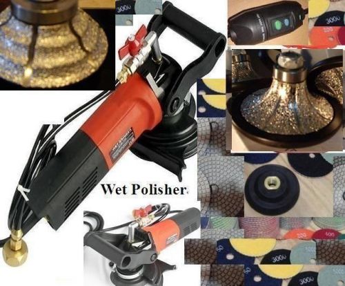 Wet polisher 3/4&#034; triple waterfall tb 20 b20 demi bullnose 25 pad concrete stone for sale