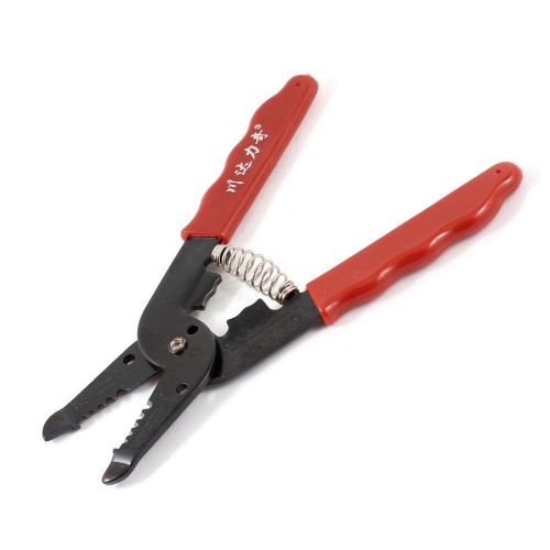 Hardware Tool Plastic Coated Handle 10 to 18 AWG Wire Stripper Cutter Black Red