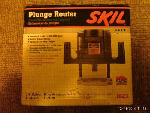 Skil Plunge Router with 5 New Router Bits;  Model 1823