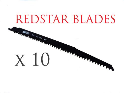 10x Red Star Reciprocating Saw Blades 240mm R1021L