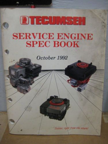 Tecumseh Original 1992 Service Engine Specification Manual Gas Engines