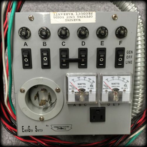 EmerGen Switch 65000 15 Amp 6 Circuit Manual Generator Transfer