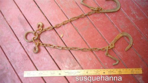 Vintage USA Chain Grab  J Hooks Tow Truck Wrecker Rollback Jeep Tractor towing