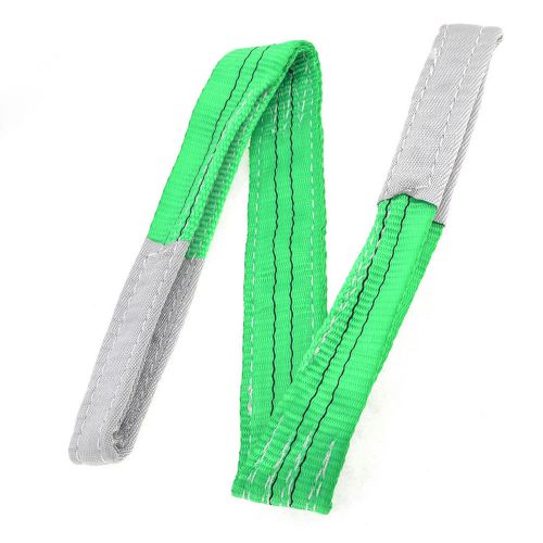 Green eye to eye webbing lifting tow strap 1m length for sale