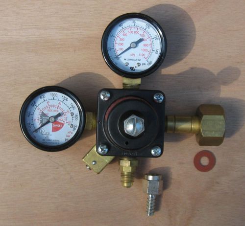 Cornelius high pressure dual gauge co2 regulator 0-160 psi or nitrous oxide(n2o) for sale