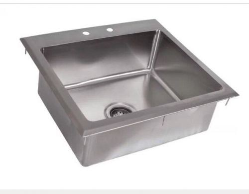 One (1) Compartment Stainless Steel Drop In Sink 20&#034; x 16&#034; x 8&#034; with Faucet NSF