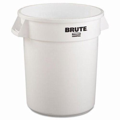 Rubbermaid Brute Refuse Container, Round, Plastic, 20 gallon, White (RCP2620WHI)