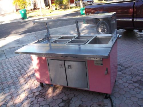 WELL STEAM /BUFFET TABLE WITH HEATED CABINET/SNEEZED GUARD