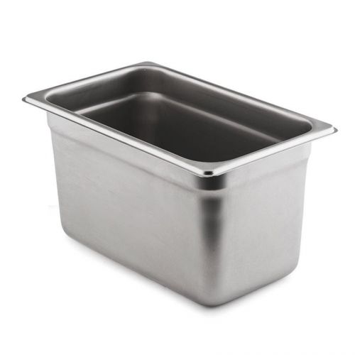 Winco (stp-404) 1/4th size food pan 4&#034; deep stainless steel 22 gauge, hotel for sale