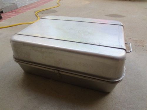 vtg Lincoln Wearever #4483 LARGE Aluminum Covered Strapped Cooking Pan US Army?