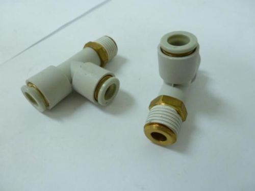 85928 New-No Box, Tipper Tie 280480 LOT-2 Pipe Tee, 1/4&#034; NPT to 5/16&#034; Tube