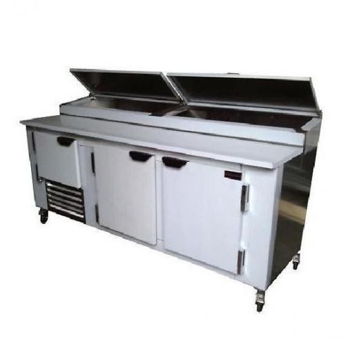 Cooltech S/S 2-1/2 Door Refrigerated Pizza Salad Prep Table 84&#034;