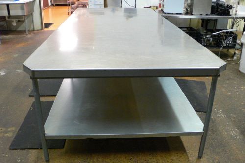 John Boos 5&#039;x12&#039; Maple Block Bakers Table with Custom Stainless Steel Top