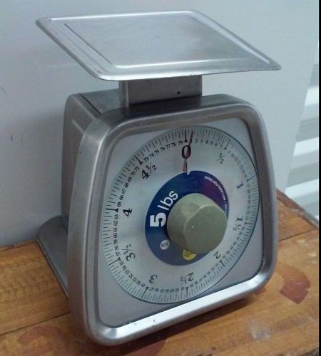 Taylor Precision Products Stainless Steel TS 5, 5 lb 1/2 oz. Rotating Dial Scale