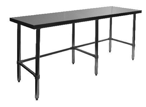 Open base w/ 4&#034; upturn work table all stainless steel 30&#034;x72&#034; for sale