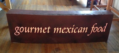 Gourmet Mexican Food Cabinet Sign