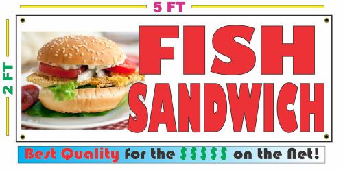 Full Color FISH SANDWICH BANNER Sign NEW Larger Size Best Quality for the $$$