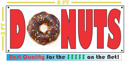 Full Color DONUTS Banner Sign * 4 Fresh Hot Coffee Gourmet Doughnut Shop NEW