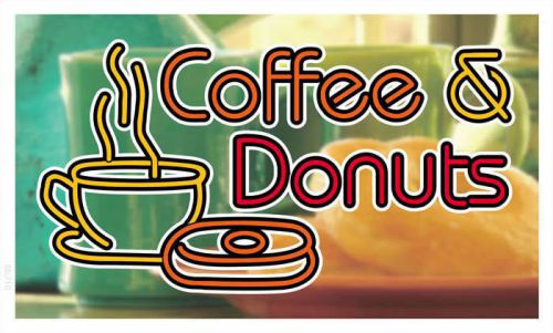 bb310 Coffee Donut Shop Cafe Banner Shop Sign