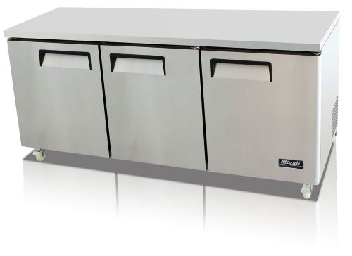 Migali C-U72R Commercial Undercounter Refrigerator Three Door 32.8 Cu.Ft. NSF