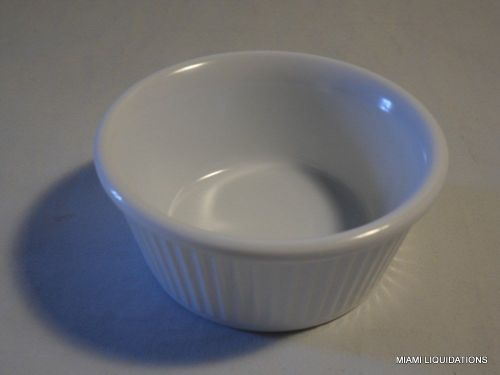 Lot of 48 4oz fluted shallow Ramekin Carlisle S289-02  white 4 doz BPA free