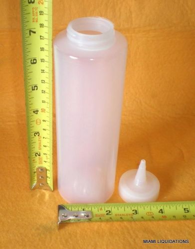 LOT OF 36 Tablecraft Products 112C Cone Tip Natural Squeeze Dispenser 12oz White