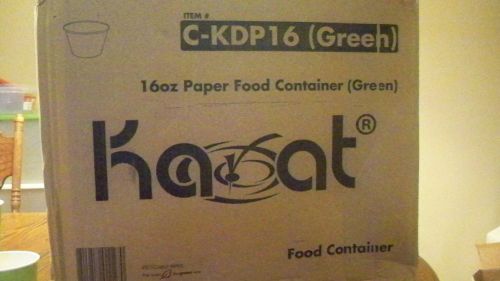 Karat Disposable Paper Food Cups, 16oz Green, 1000/cs