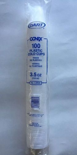 Dart conex 100 ct translucent plastic cold cups 3.5 oz. 104ml 3.5n25 new for sale