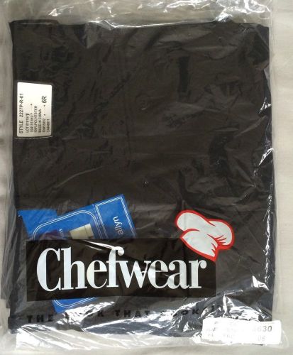 Chefwear Womans Premier Flat Front Black Server Pants NWT Sz 6R  MSP 35.95