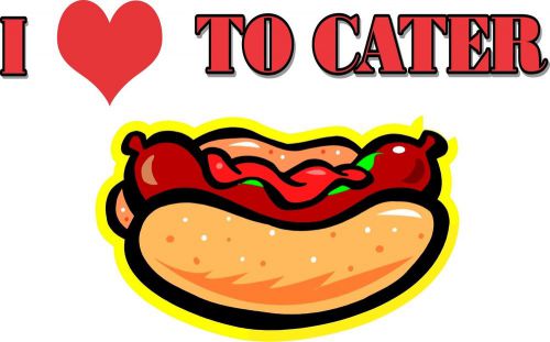 Hot Dogs Restaurant Concession Cater Decal 14&#034;