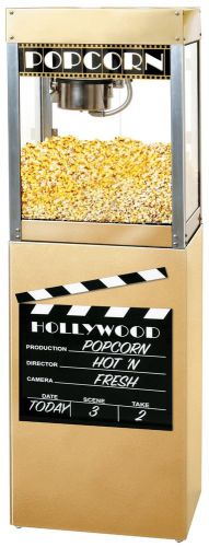 NEW HOLLYWOOD PREMIERE 6 OZ. POPCORN POPPER MACHINE and MATCHING PEDESTAL STAND